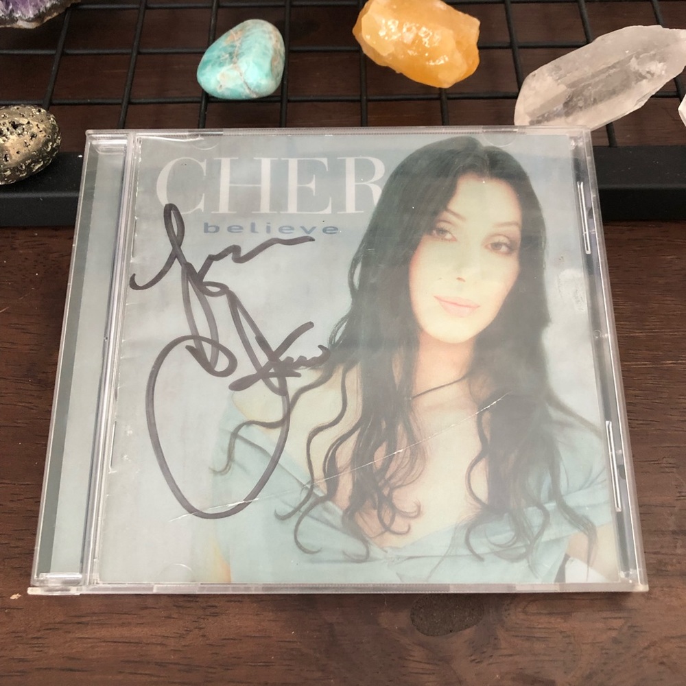Cher Believe signed CD insert